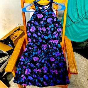 Pink Rose textured floral dress